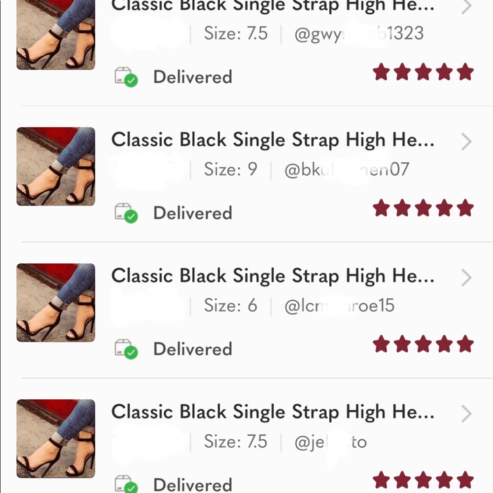 Classic Black Single Strap High Heels - Picture 5 of 6